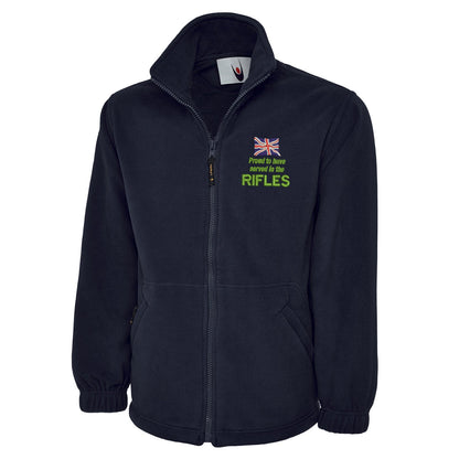 Proud to Have Served in The Rifles Embroidered Premium Fleece