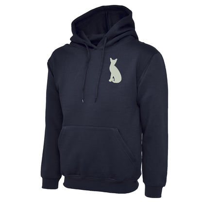 Siamese Cat Embroidered Hoodie