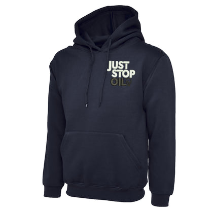 Just Stop Oil Embroidered Hoodie