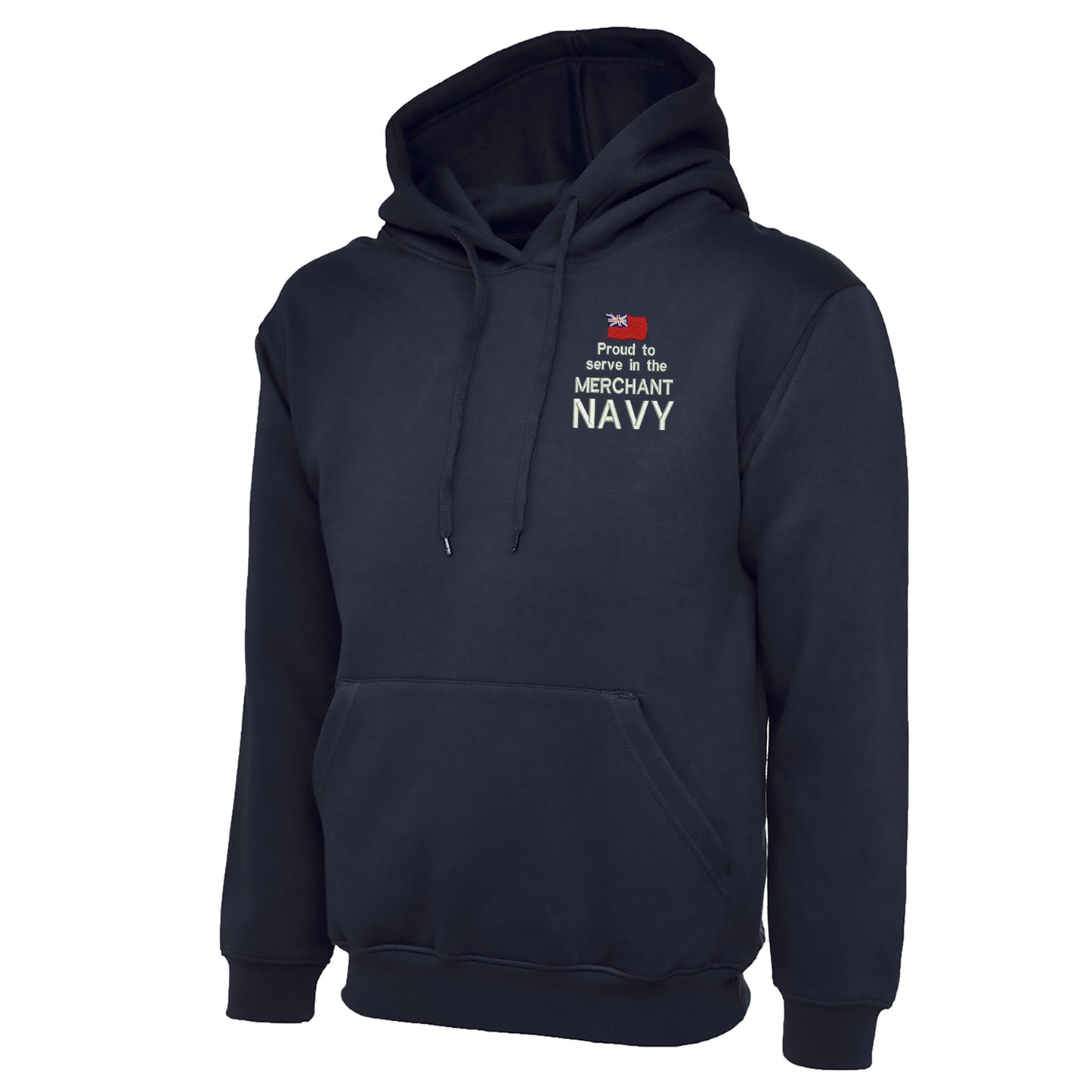 Proud to Serve in The Merchant Navy Embroidered Classic Hoodie