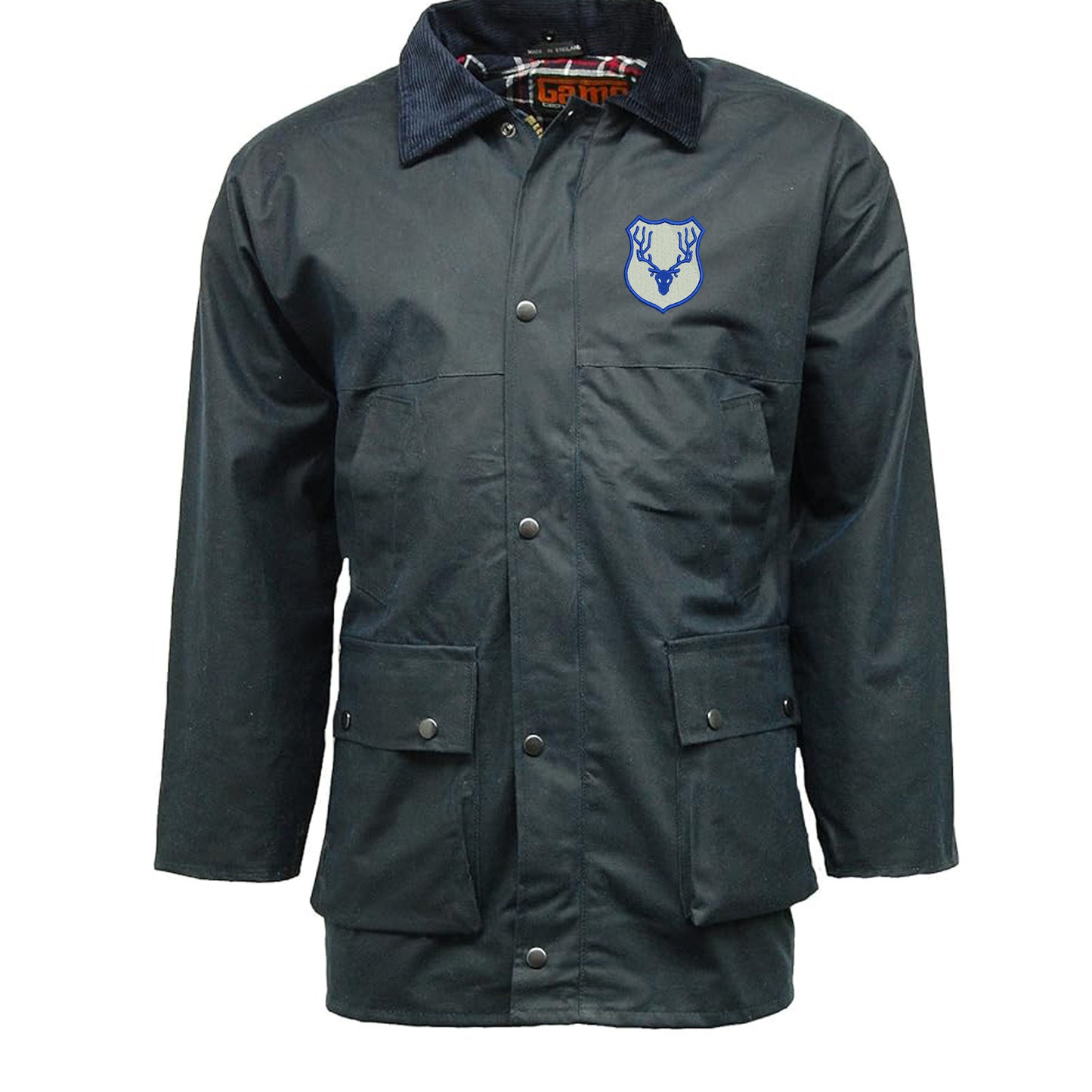 Retro Ross County Embroidered Padded Wax Jacket