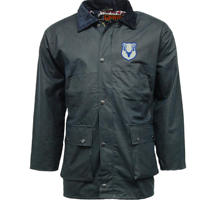 Retro Ross County Embroidered Padded Wax Jacket