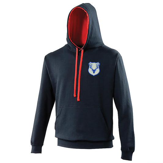 Retro Ross County Embroidered Contrast Hoodie