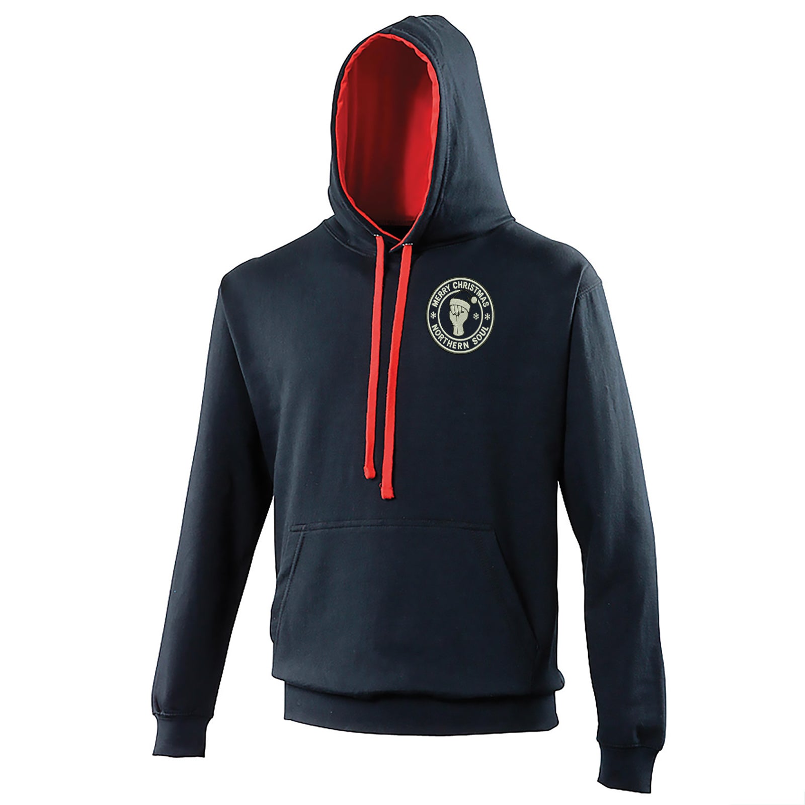 Northern Soul Christmas Contrast Hoodie