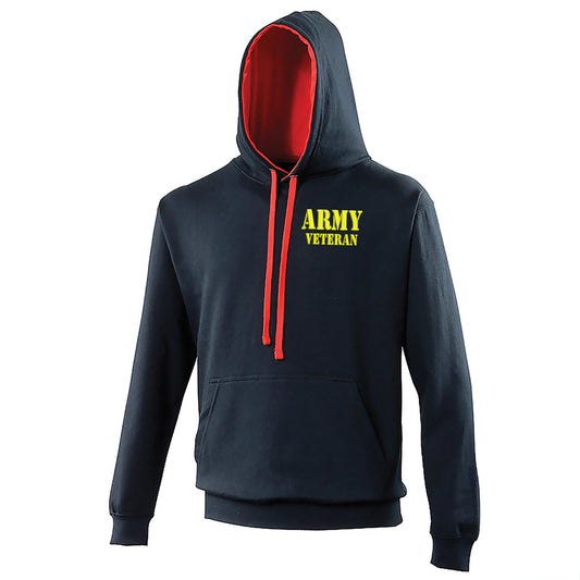 Army Veteran Contrast Hoodie 