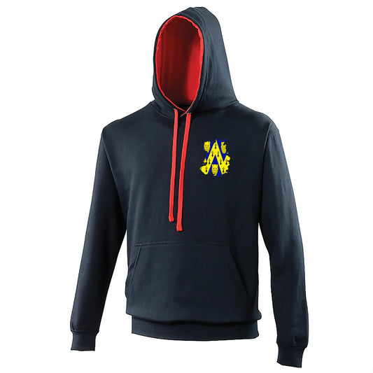 Shropshire Flag Map Embroidered Contrast Hoodie