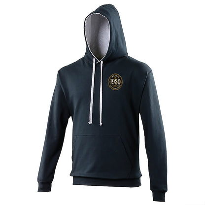 Made in 1930 Birthday Contrast Hoodie 