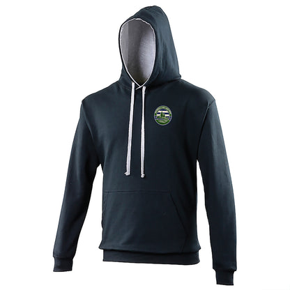 Retro Forest Green Rovers Contrast Hoodie