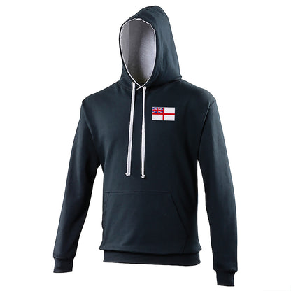 Royal Navy White Ensign Flag Contrast Hoodie
