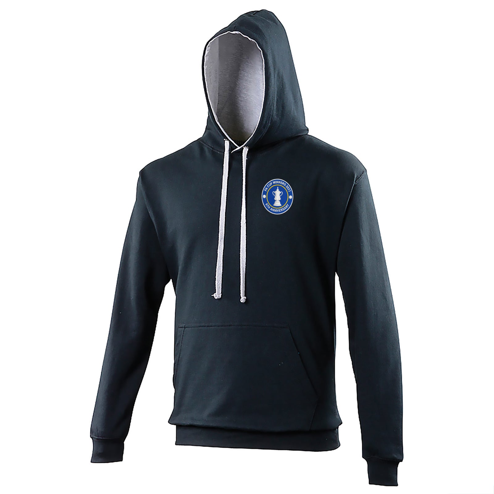 Vintage Leicester City Football Contrast Hoodie