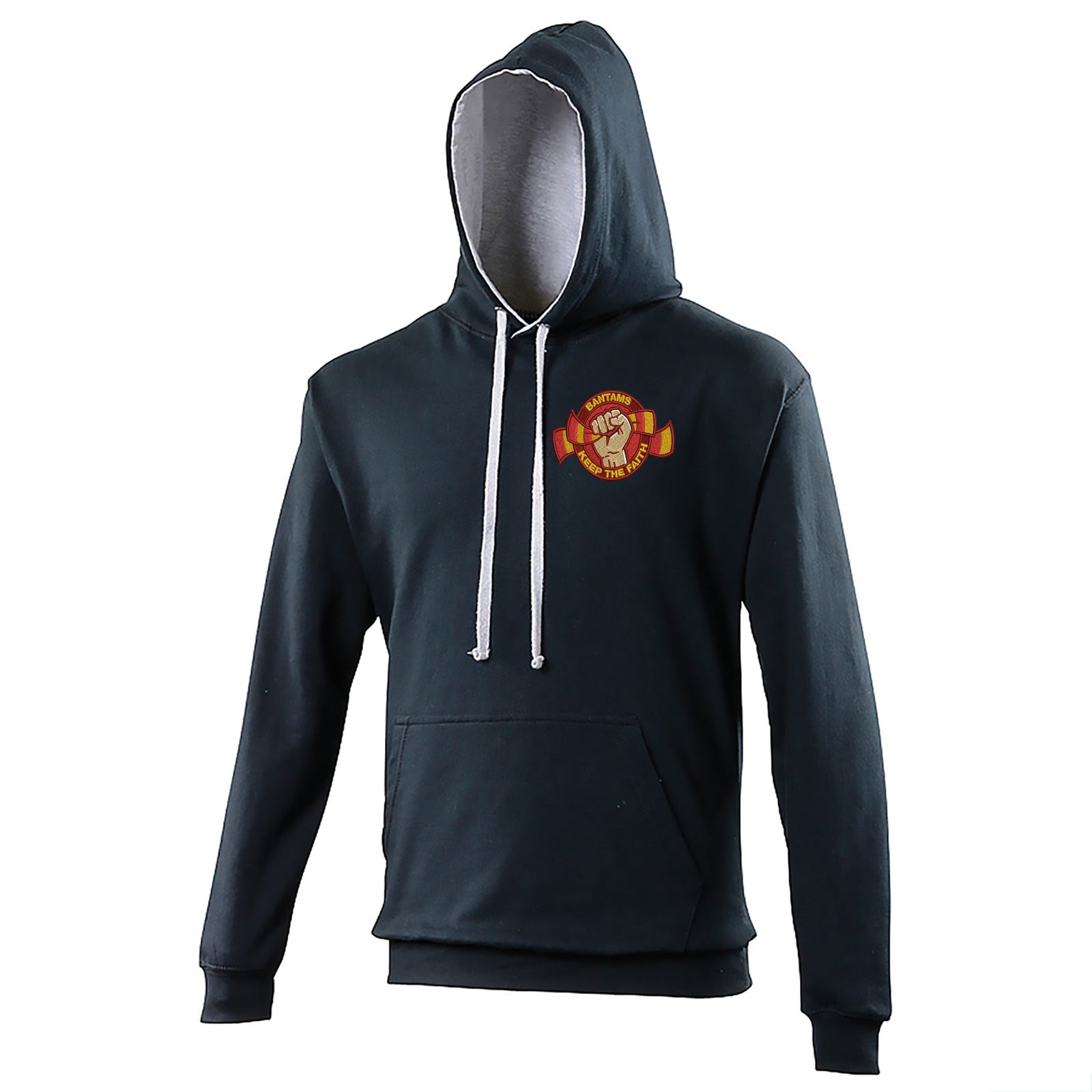 Bradford City Football Contrast Hoodie