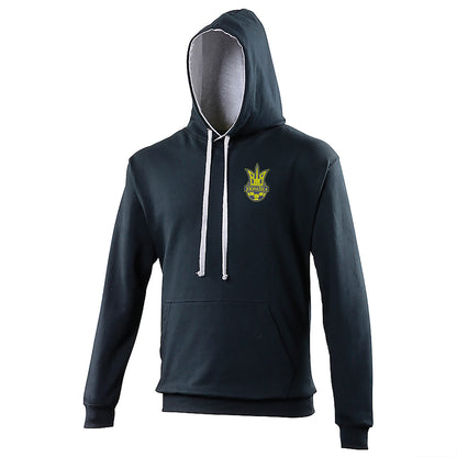 Old School Ukraine National Football Contrast Hoodie