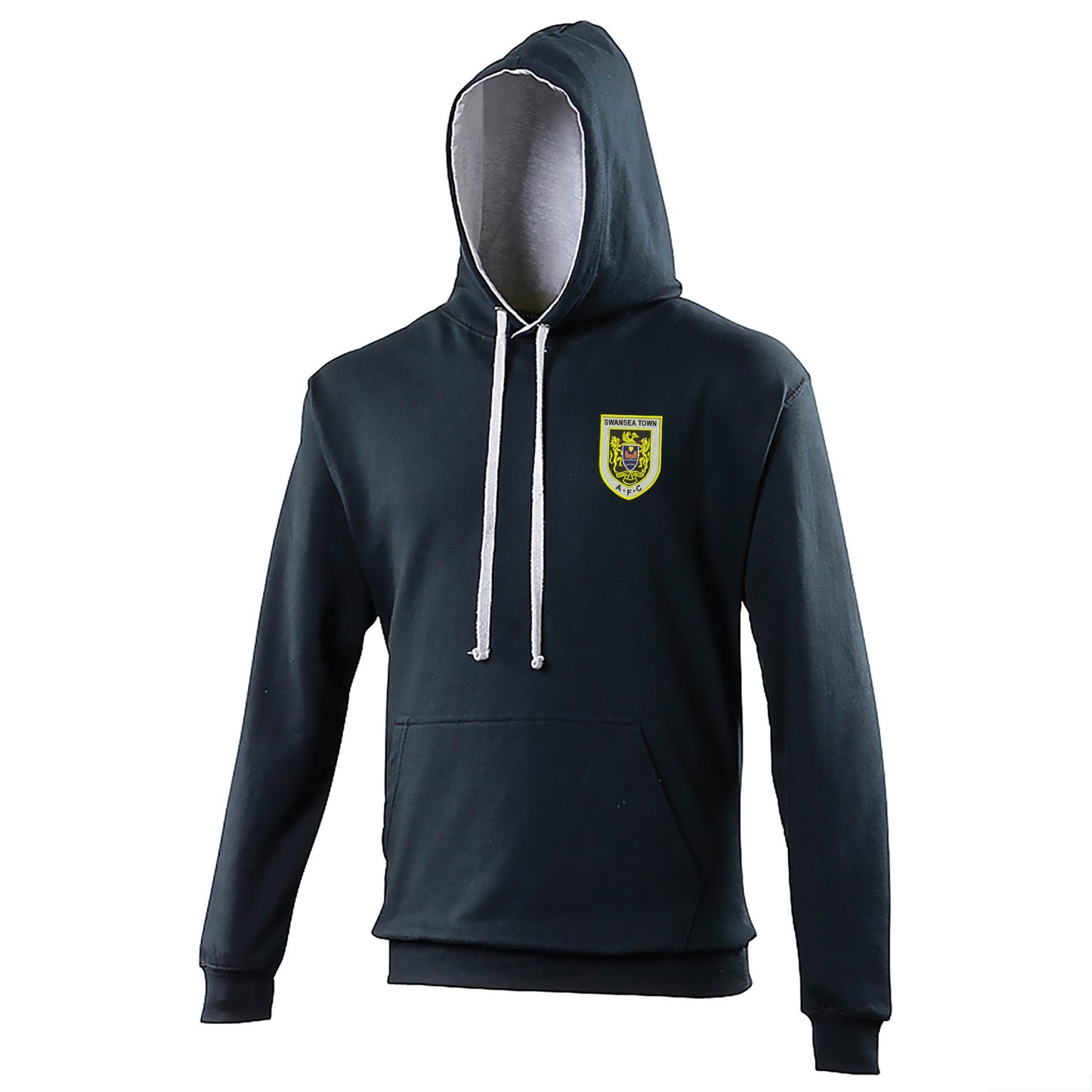 Retro Swansea 1922 Embroidered Contrast Hoodie
