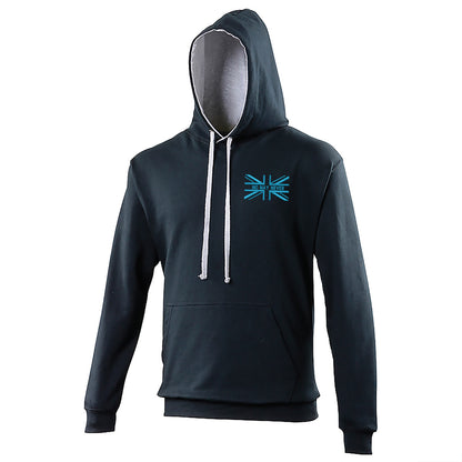 No Nay Never Union Jack Embroidered Contrast Hoodie