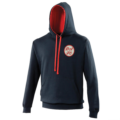 Retro Dunfermline 1971 Embroidered Contrast Hoodie