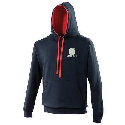 Retro Neath RFC Embroidered Contrast Hoodie