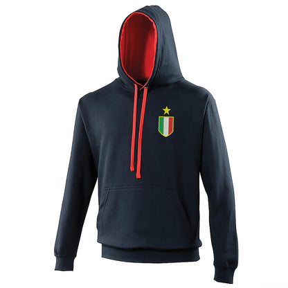 Retro Juventus 1961 Embroidered Contrast Hoodie