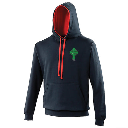 Retro Celtic 1888 Embroidered Contrast Hoodie