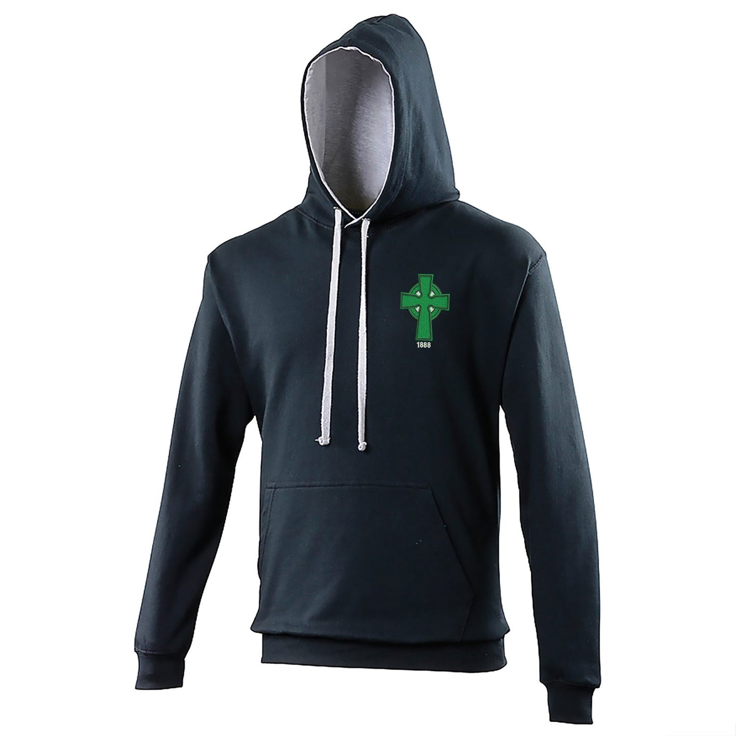 Retro Celtic 1888 Embroidered Contrast Hoodie