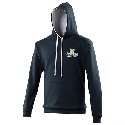 Retro York 1978 Embroidered Contrast Hoodie