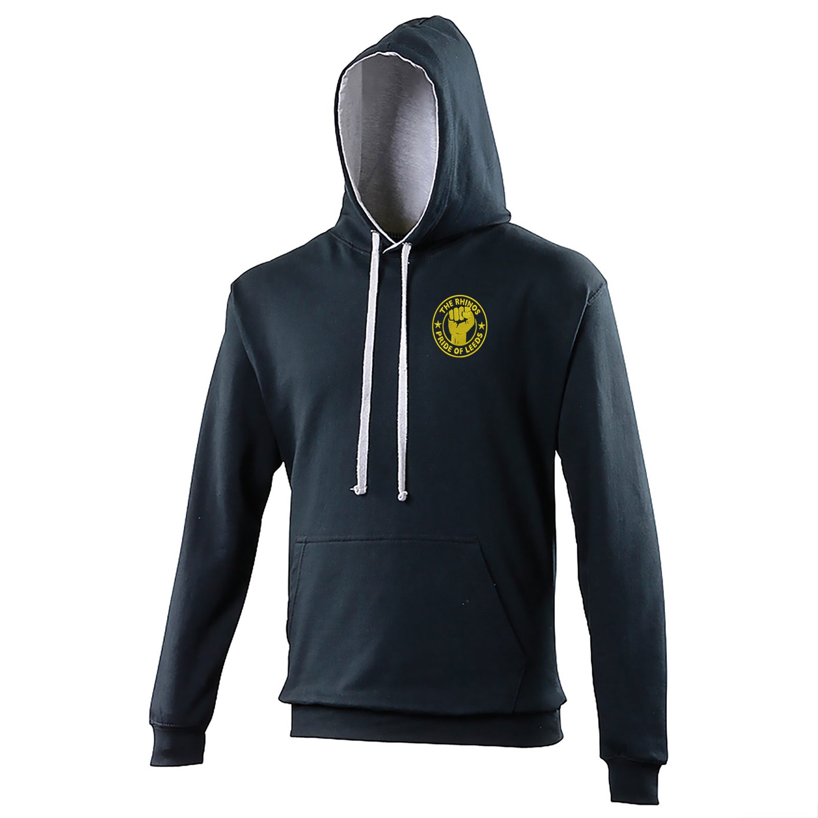 Leeds Rhinos Rugby League Contrast Hoodie