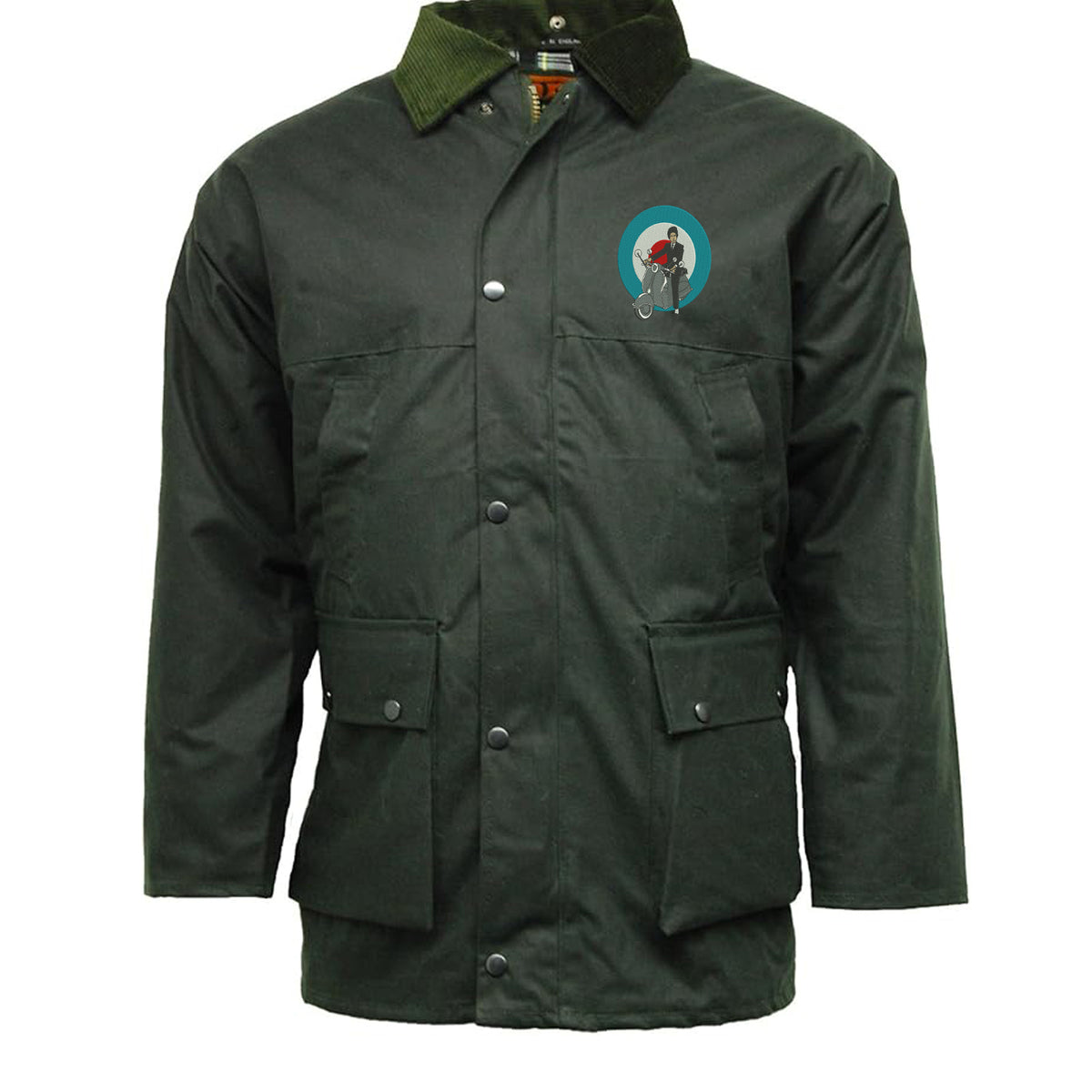 Retro MOD Scooter Padded Wax Jacket