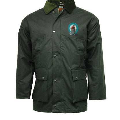 Retro MOD Scooter Padded Wax Jacket