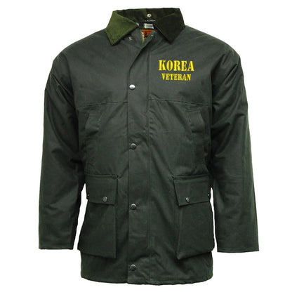 Korea Veteran Embroidered Padded Wax Jacket