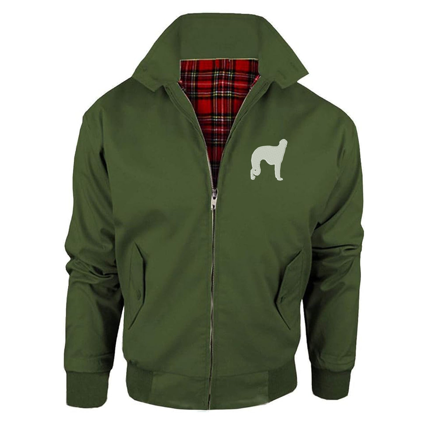 Borzoi Embroidered Classic Harrington Jacket