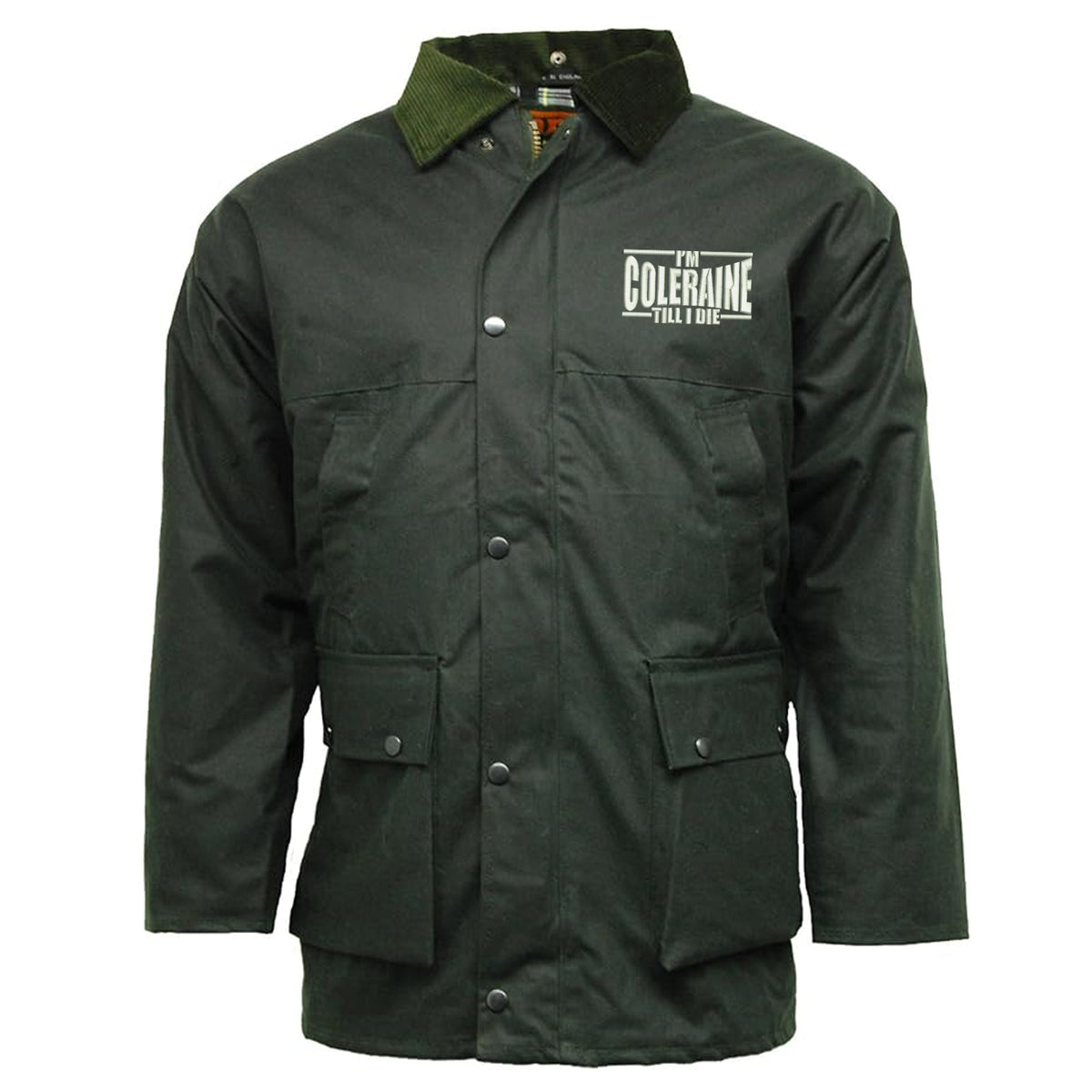 I am Coleraine Embroidered Wax Jacket