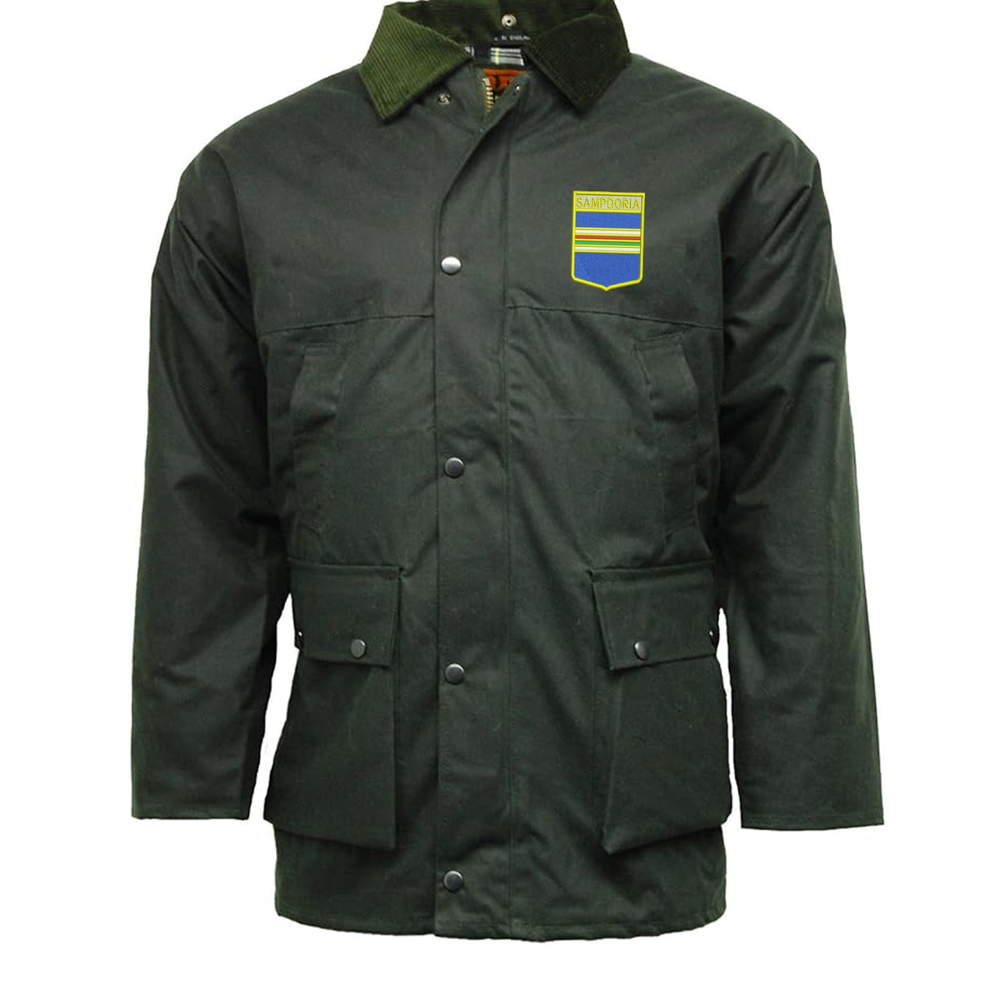 Retro Sampdoria 1960s Embroidered Padded Wax Jacket