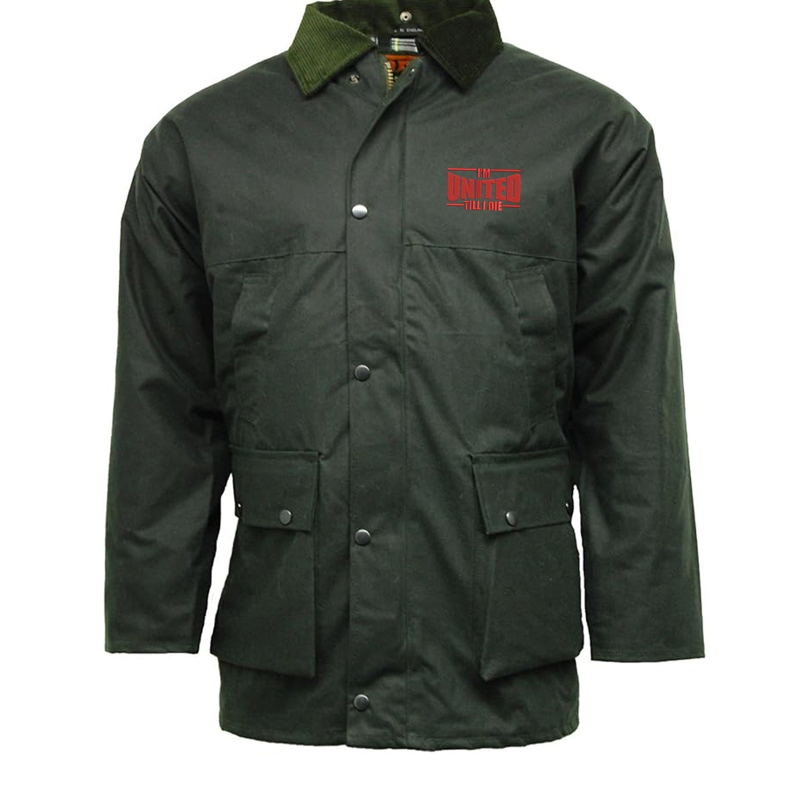 Man Utd Wax Jacket Mens