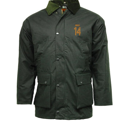 Cruyff 14 Embroidered Padded Wax Jacket