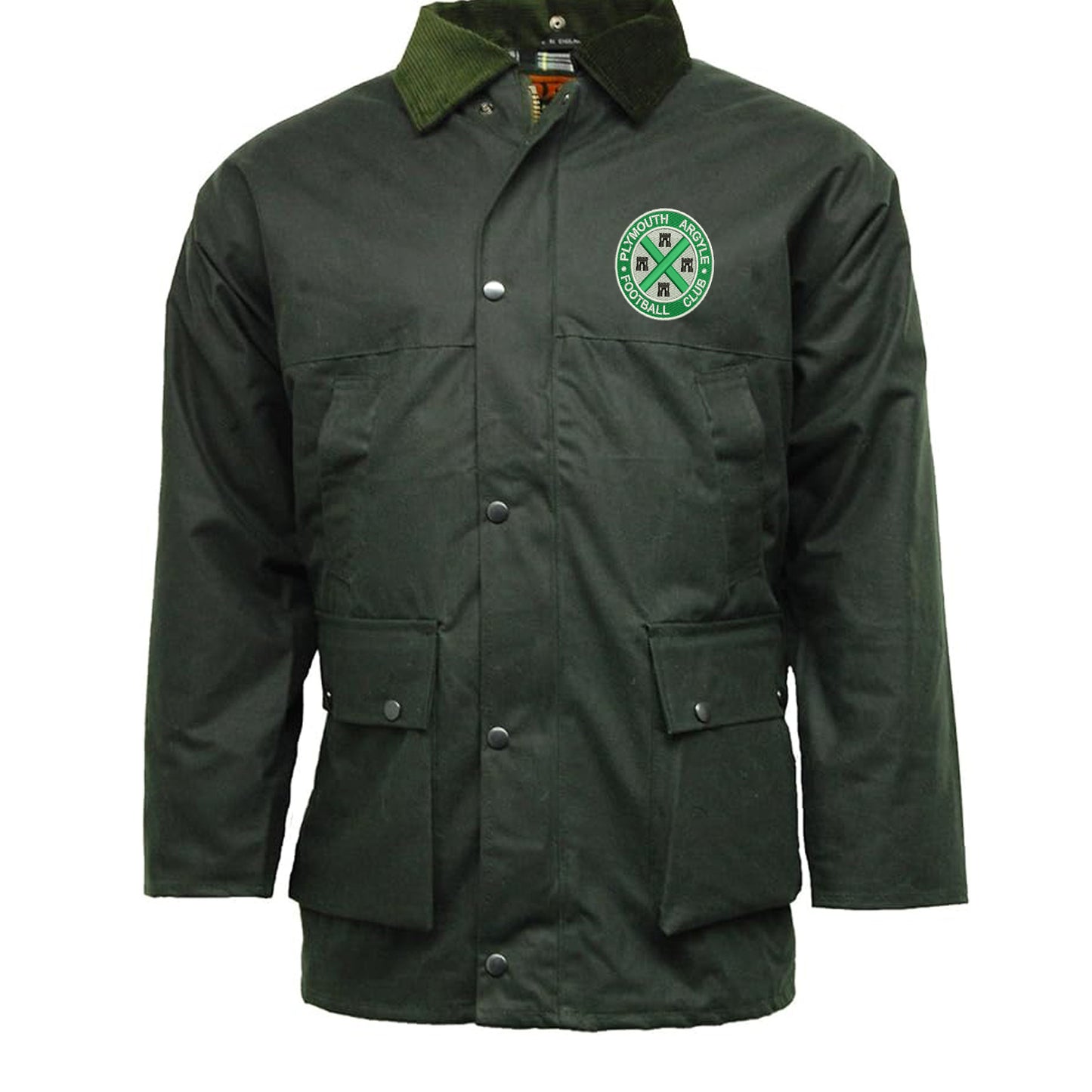 Retro Plymouth 1911 Embroidered Padded Wax Jacket