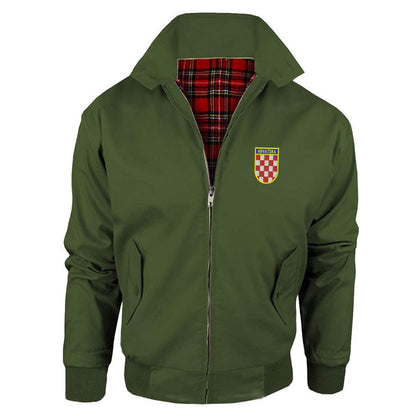Retro Croatia 1960s Embroidered Classic Harrington Jacket