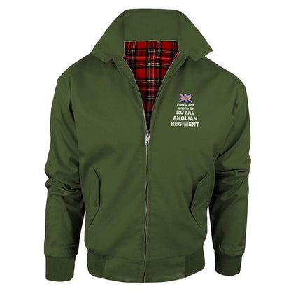 Proud to Have Served in The Royal Anglian Regiment Embroidered Classic Harrington Jacket