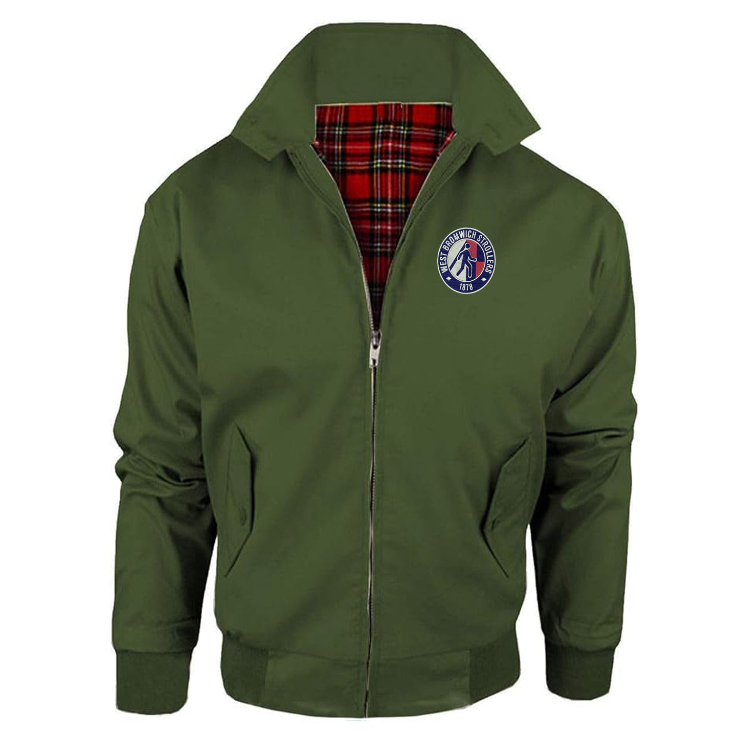 Retro West Brom Strollers Embroidered Classic Harrington Jacket