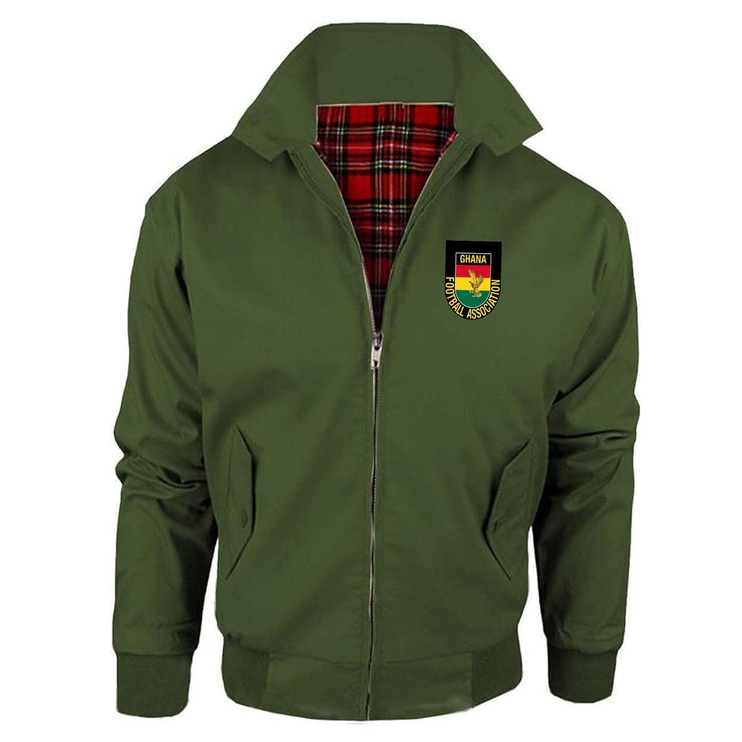 Retro Ghana 1966 Embroidered Classic Harrington Jacket