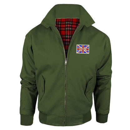 Luton Coloured Union Jack Embroidered Classic Harrington Jacket