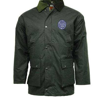 Retro Halifax 1970s Embroidered Padded Wax Jacket
