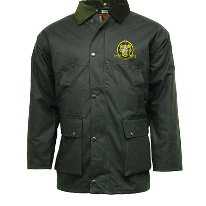 Retro Wolves 1947 Embroidered Padded Wax Jacket