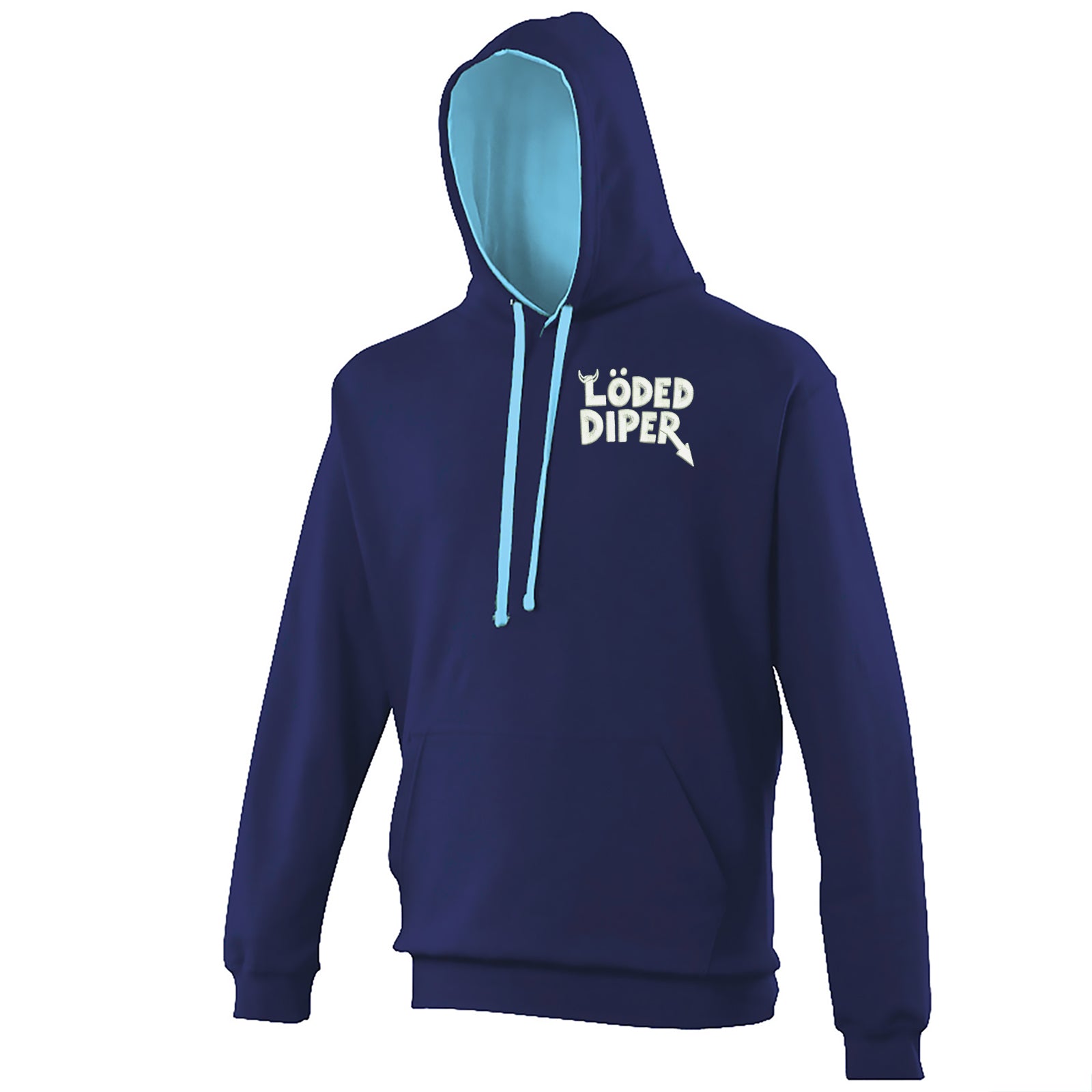 Loded Diper Rock Band Contrast Hoodie 