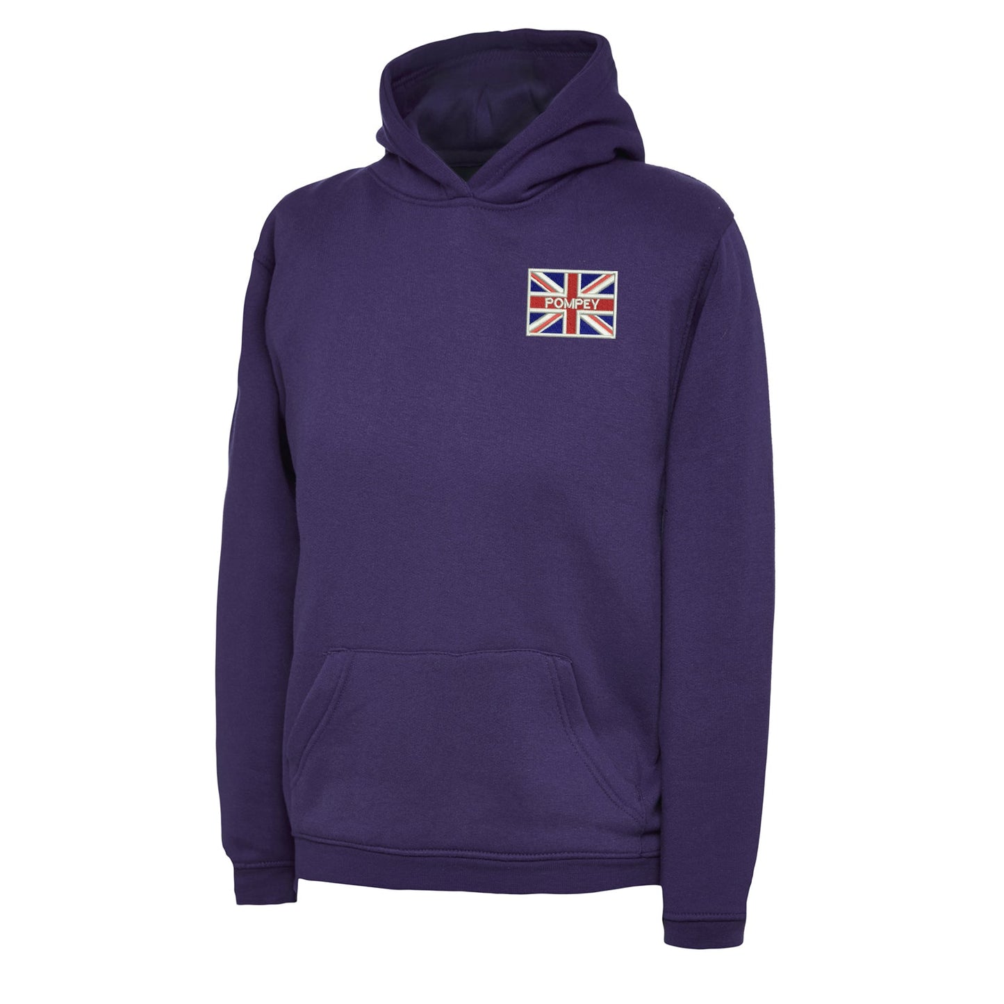 Pompey Coloured Union Jack  Embroidered Children's Hoodie