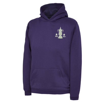 Retro Preston Two Time Cup Winners Embroidered Children's Hoodie