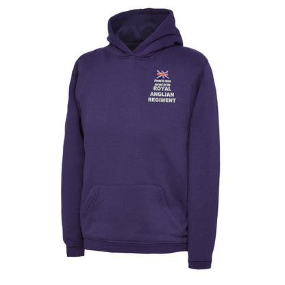 Proud to Have Served in The Royal Anglian Regiment Embroidered Children's Hoodie