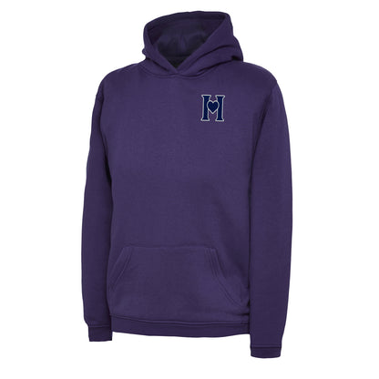 Children's Retro Old School Hearts Football Hoodie