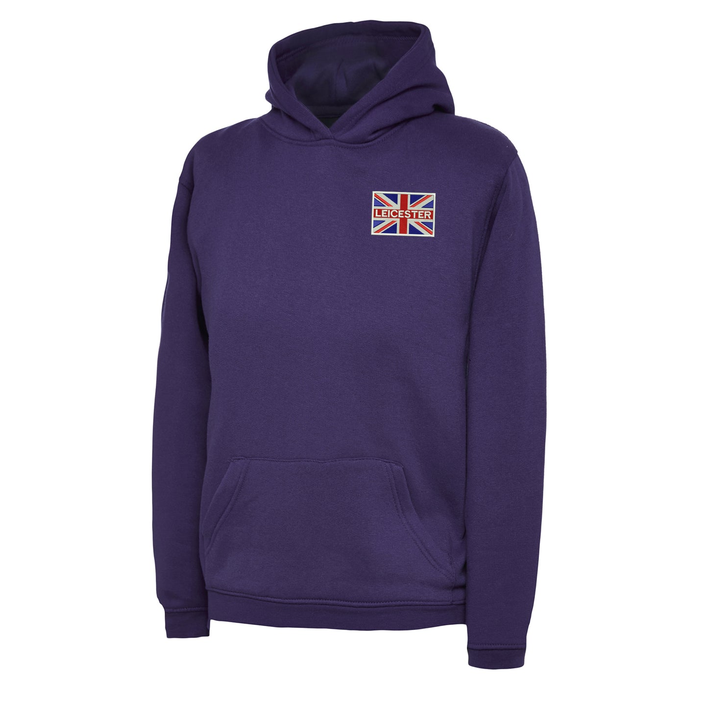 Leicester Coloured Union Jack Embroidered Children's Hoodie