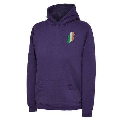 Ireland Flag Map Embroidered Children's Hoodie