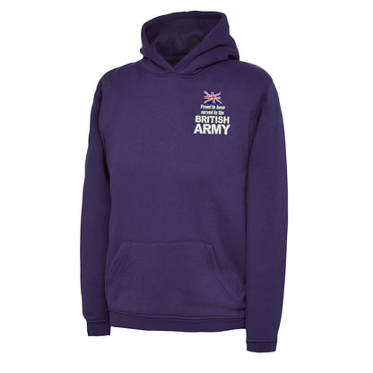 Proud to Have Served in The British Army Embroidered Children's Hoodie