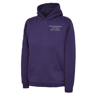 Children's Personalised Custom Small Text Hoodie
